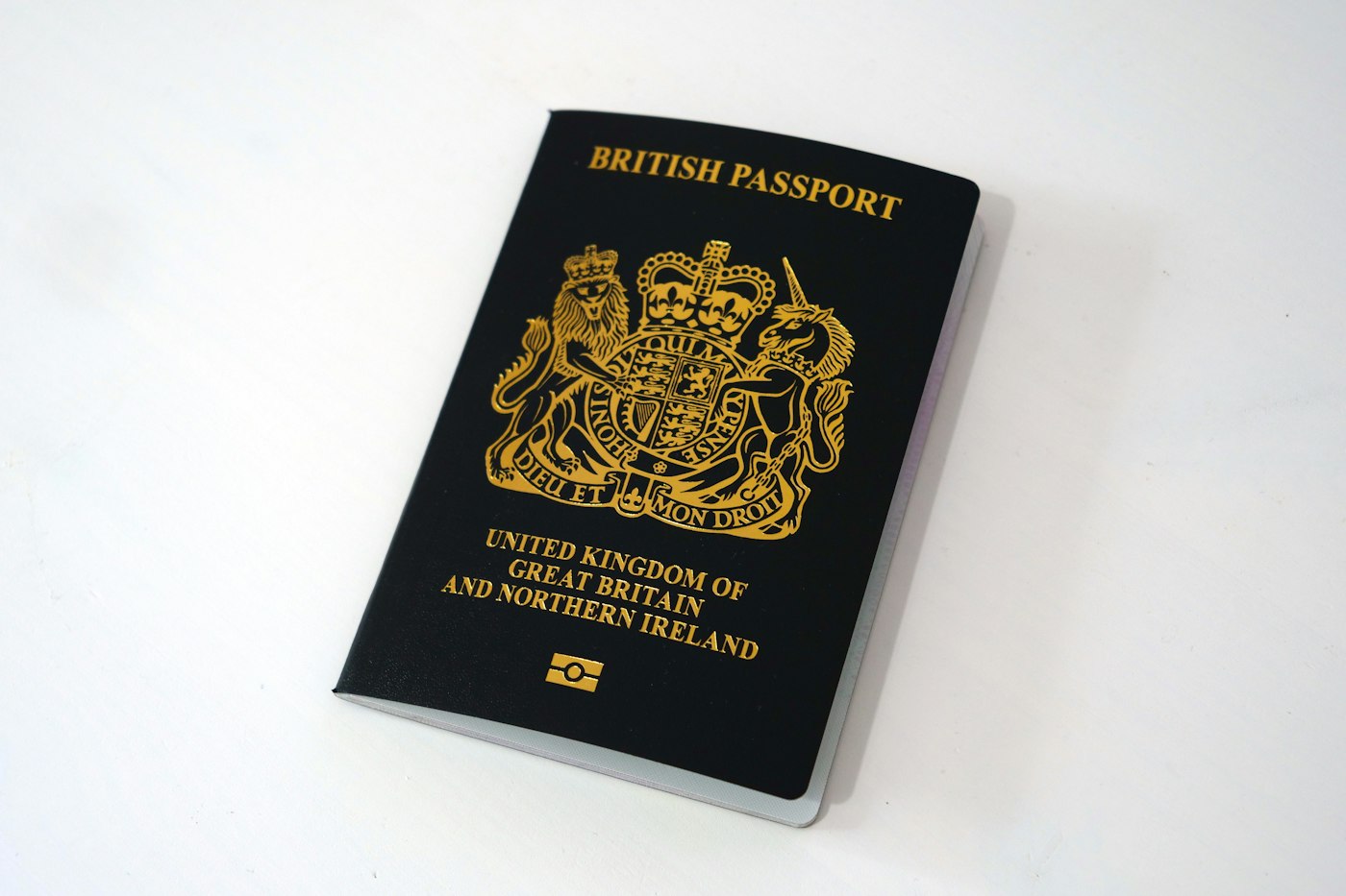 British nationality: New British passport lying on a white table